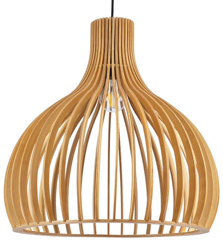 01701 GloboStar® GLOBOSTAR® SCANDINAVIA 01701 Boho Κρεμαστό Φωτιστικό Οροφής με Ντουί 1 x E27 AC 220-240V IP20 - Μπεζ Καφέ - Μ45 x Π45 x Υ45cm