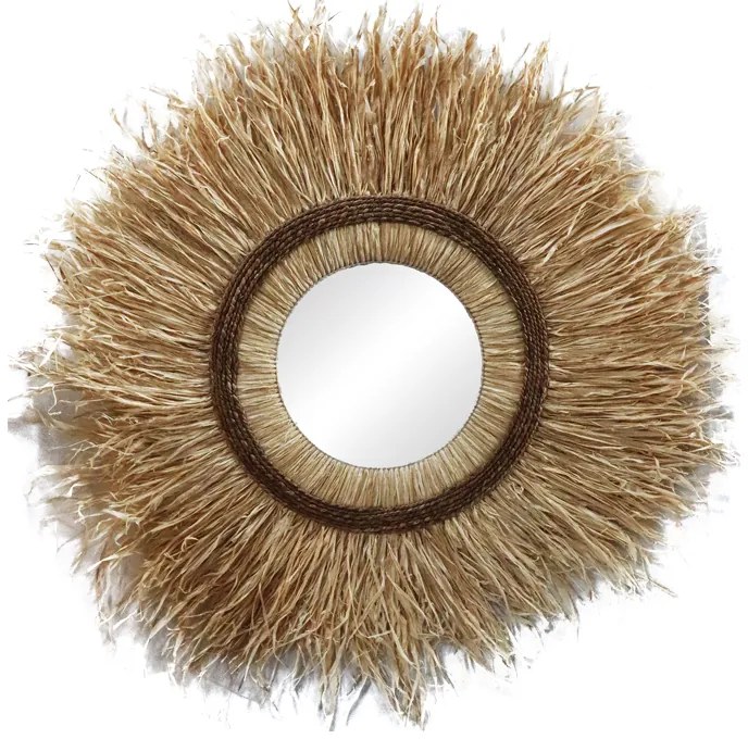 Intrahome Καθρέπτης Tabrane intrahome sisal σε φυσικό χρώμα Φ110x4εκ | SKU: INTRAPA-440111142