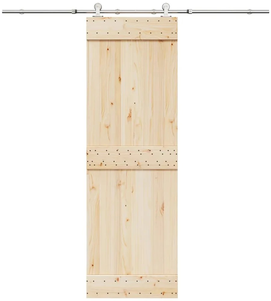 Μηχανισμός Συρόμενης Μεσόπορτας Ασημί 200 εκ. Ανοξείδωτο Ατσάλι