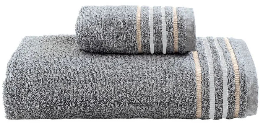 Πετσέτες Μπάνιου (Σετ 3τμχ) Palamaiki Towels Dant 450gsm Γκρι