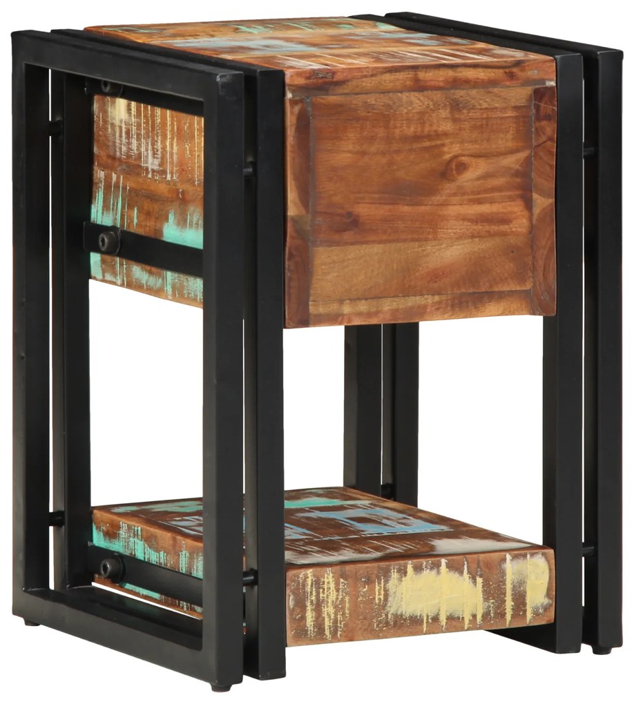 vidaXL Νυχτερινά Τραπέζια 2 τμχ 40x40x40 εκ Μασίφ ανακυκλωμένο ξύλο
