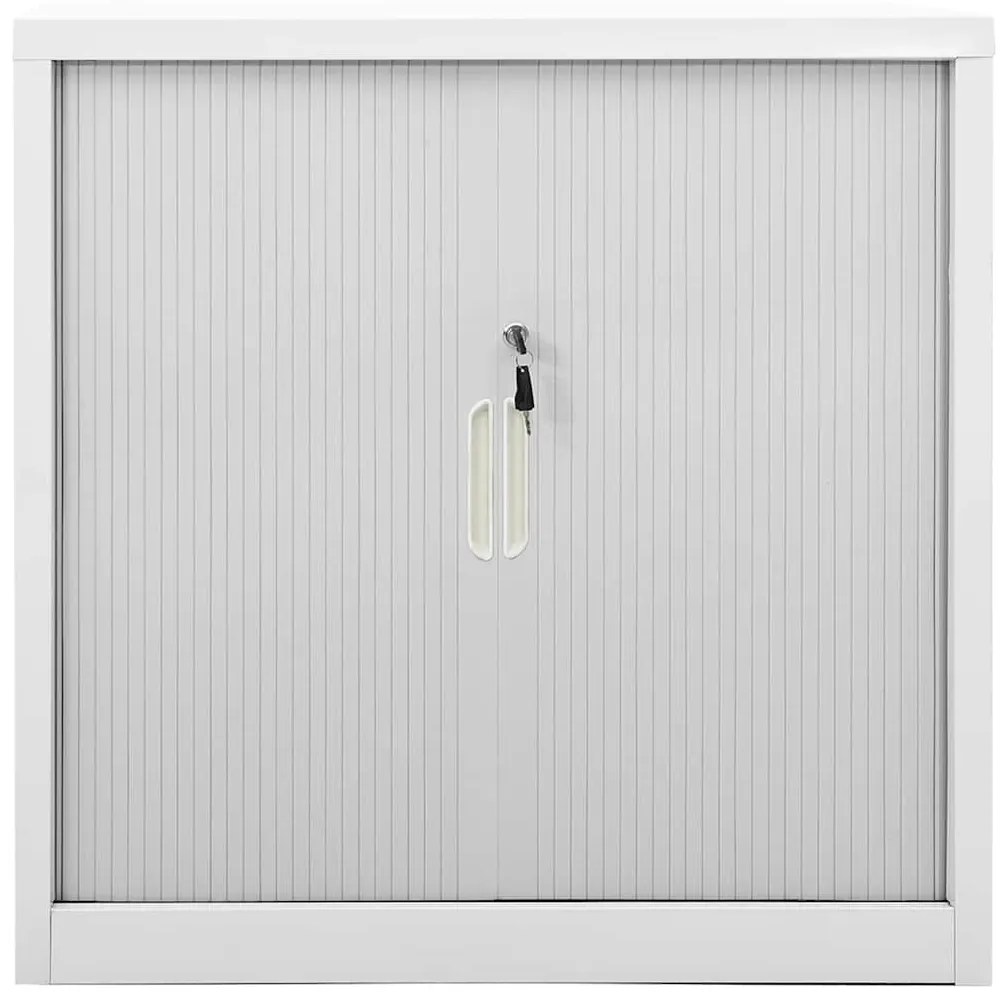 vidaXL Ντουλάπι με Συρόμενη Πόρτα Γκρι 90 x 40 x 90 εκ. Ατσάλινο