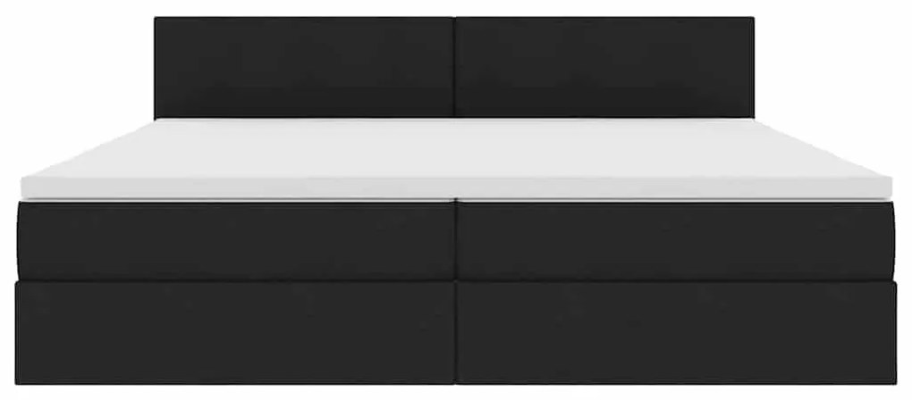 vidaXL Κρεβάτι με αποθηκευτικό χώρο και LED Μαύρο 200 x 200 cm