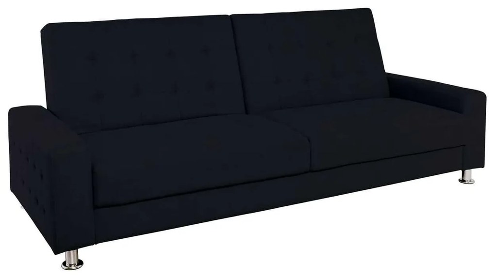Καναπές Κρεβάτι MOBY Ύφασμα Μαύρο 217x80x81cm