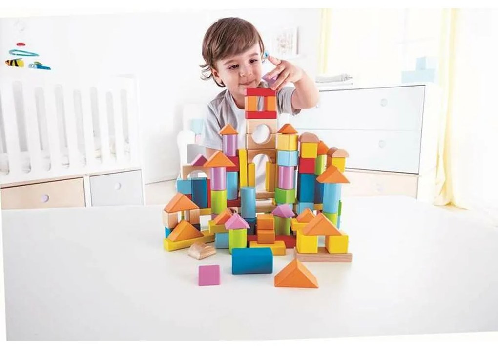 Παιχνίδι Kατασκευή με Τουβλάκια Hape 101 Τεμάχια 27 x 22 x 13 cm