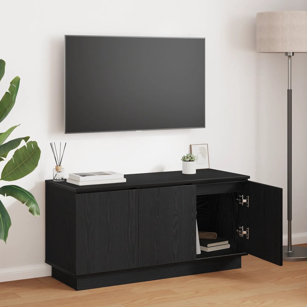 vidaXL Βάση Τηλεόρασης Μαύρη 100x38x49 εκ. Επεξεργασμένο Ξύλο