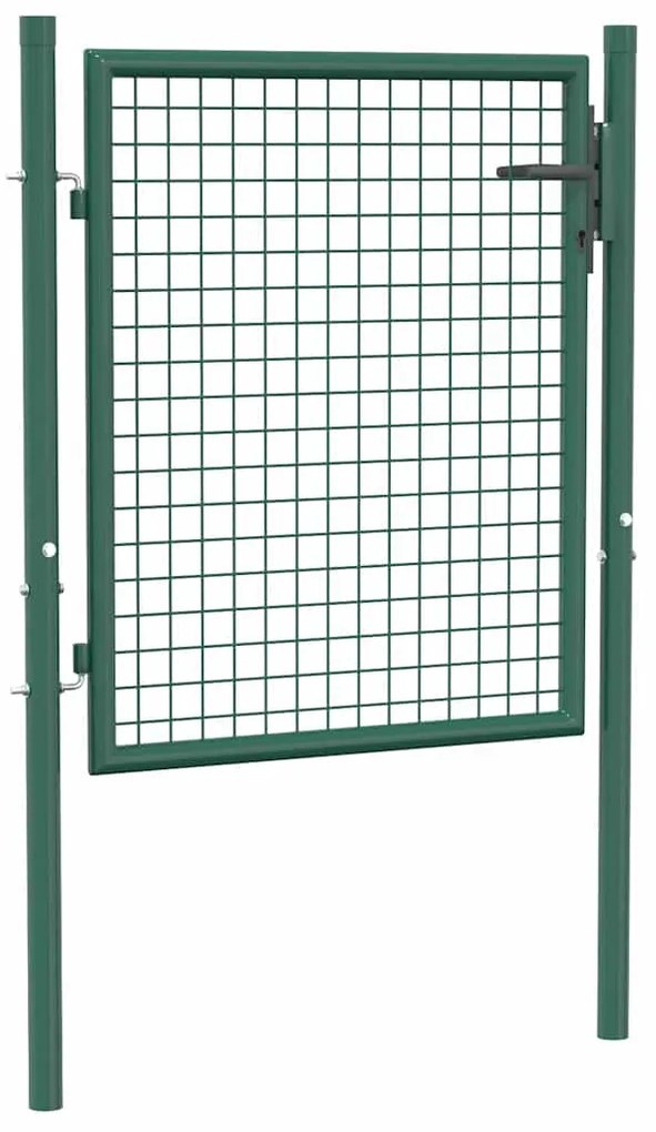 vidaXL Πόρτα Περίφραξης Πράσινη 100x75 εκ. από Ατσάλι