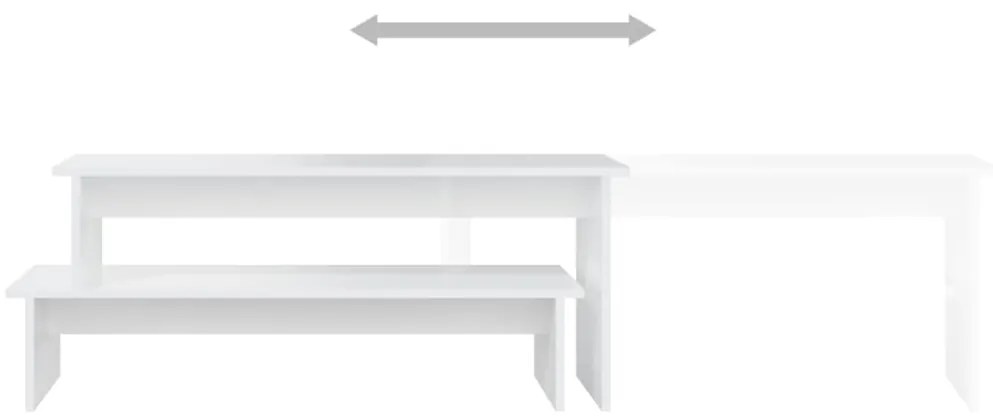 vidaXL Έπιπλο Τηλεόρασης Λευκό 180 x 30 x 43 εκ. από Επεξ. Ξύλο
