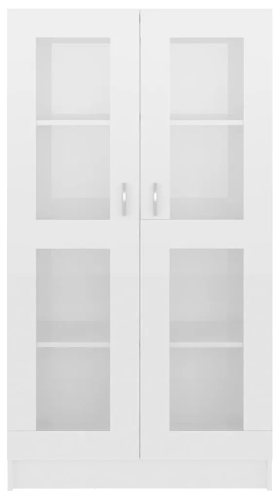 vidaXL Βιτρίνα Γυαλιστερό Λευκό 82,5 x 30,5 x 150 εκ. Επεξ. Ξύλο