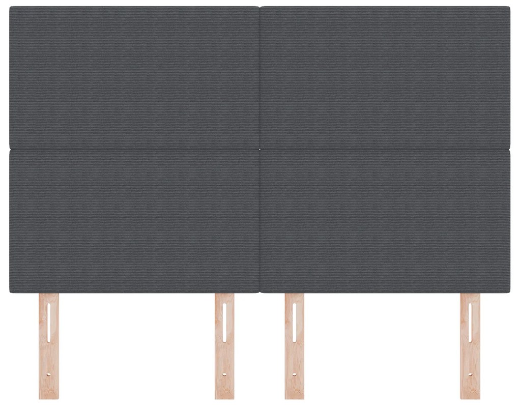 vidaXL LED κεφαλάρι με φώτα λωρίδας LED Σκούρο γκρι 160 cm ύφασμα