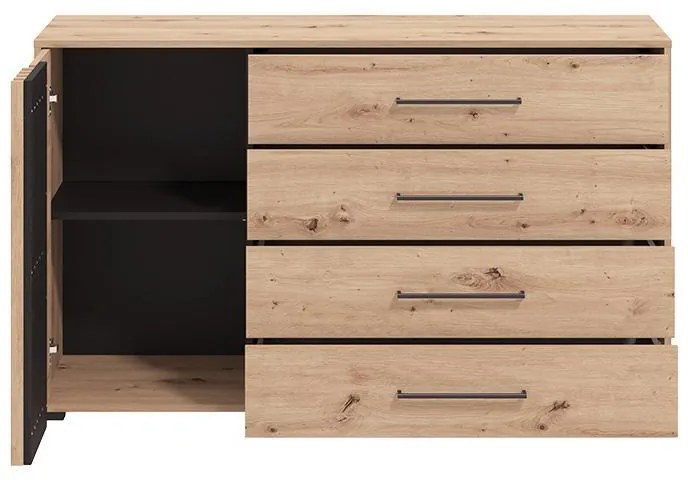 Κομότα Ascalon 135 2K4F Artisan Oak - Μαύρο 138x40x82 εκ. 138x40x82 εκ.