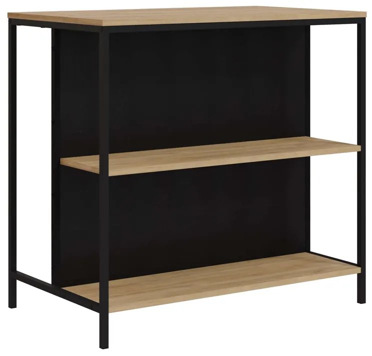 Τραπέζι μπαρ Detroit Megapap χρώμα sapphire oak - silky black 100x60x95εκ.