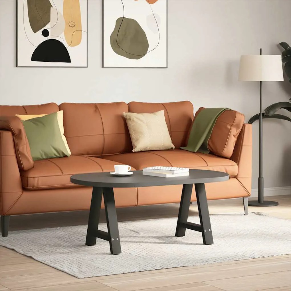 vidaXL Πόδια Τραπεζιού Σαλονιού Σχήματος Α 2 τεμ. Μαύρο 38x(42-43) εκ. Ατσάλι