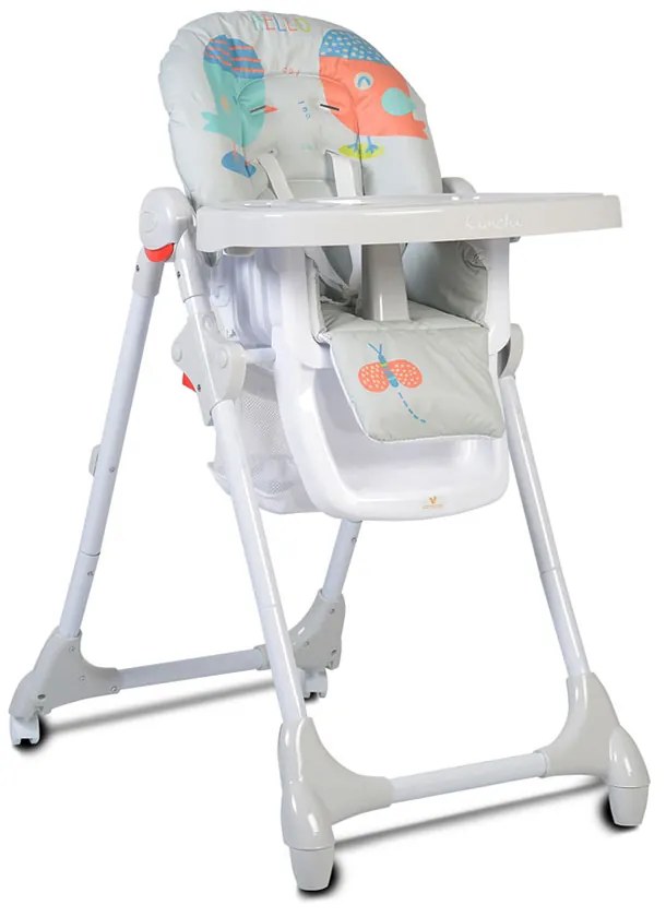 Καρεκλάκι Φαγητού Αναδιπλούμενο (6+ Μηνών/ Έως 15kg) Cangaroo Kimchi Light Grey