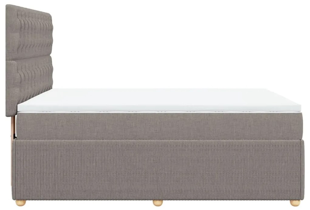 ΚΡΕΒΑΤΙ BOXSPRING ΜΕ ΣΤΡΩΜΑ TAUPE 160X200 ΕΚ. ΥΦΑΣΜΑΤΙΝΟ 3294418