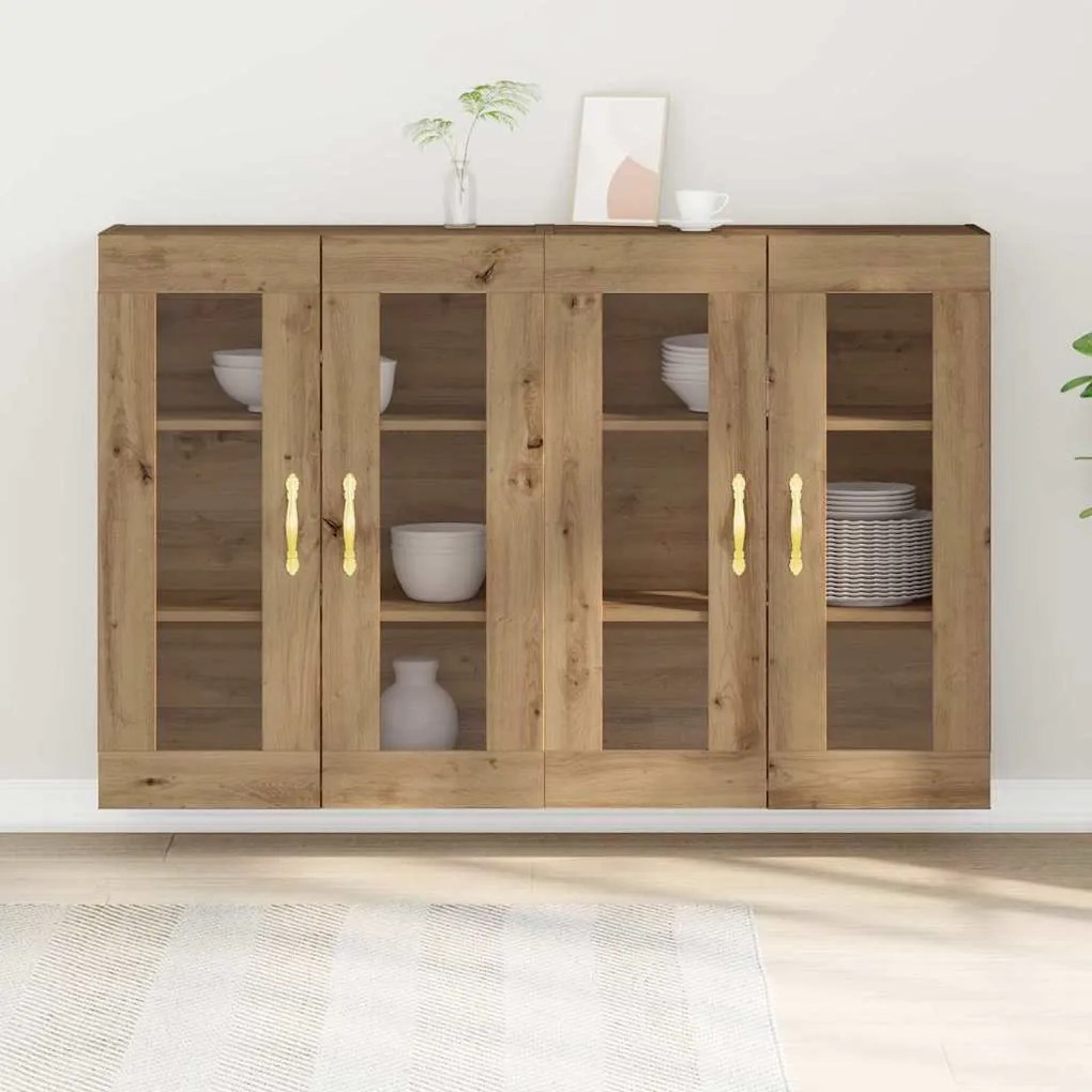 vidaXL Επιτοίχιο ντουλάπι 2 pcs artisan δρυς 69.5 x 34 x 90 εκ.