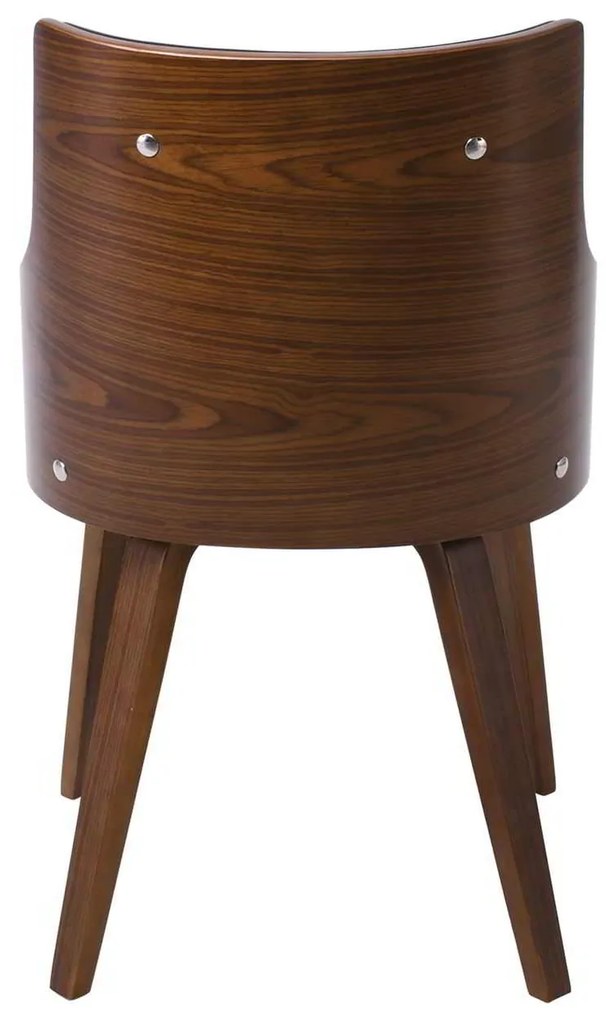 Πολυθρόνα EMERSON Καρυδί/Pu Μαύρο 48x53x79cm