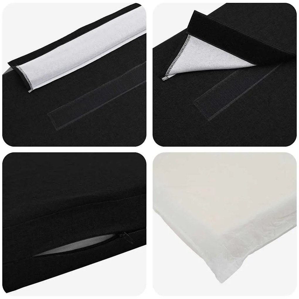 vidaXL Ταπετσαρισμένο κεφαλάρι με κεφαλάρι Καφέ και Μαύρο 135 cm