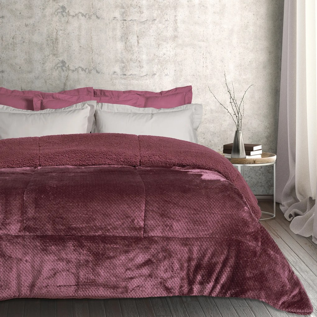 Κουβερτοπάπλωμα Fleece-Sherpa Μονό 160x220εκ. Blankets 1188 Dark Lilac Das Home