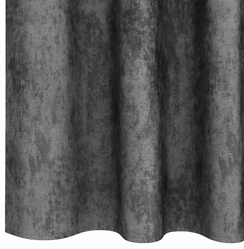 vidaXL Κουρτίνα με κουρτίνες 2 pcs Γκρι 245 x 140 εκ. Βελούδο