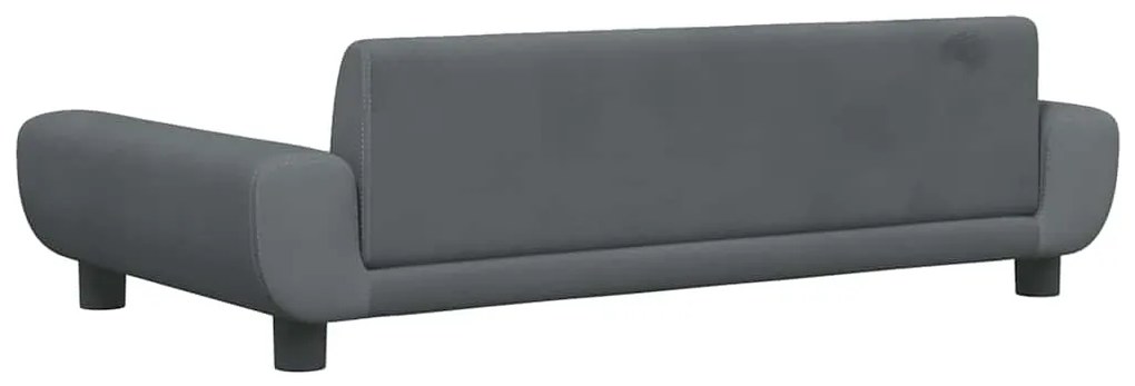 vidaXL Καναπές Παιδικός Σκούρο Γκρι 100 x 54 x 33 εκ. από Βελούδο