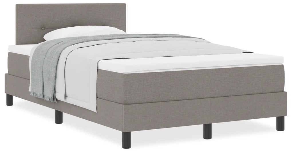 vidaXL κρεβάτι Box Spring με στρώμα  Ταμπά 120x200 εκ ύφασμα