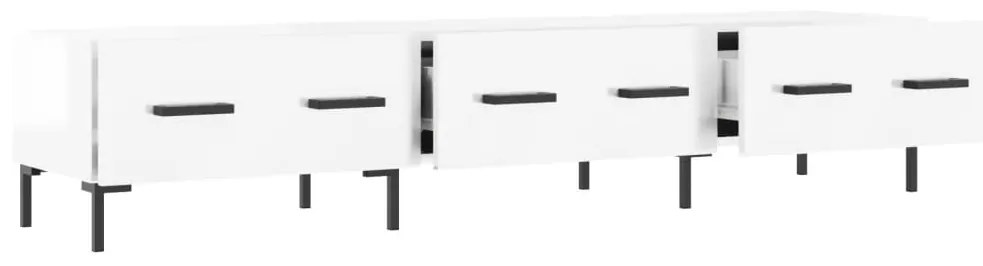 vidaXL Έπιπλο Τηλεόρασης Γυαλ. Λευκό 150x36x30 εκ. Επεξεργασμένο Ξύλο