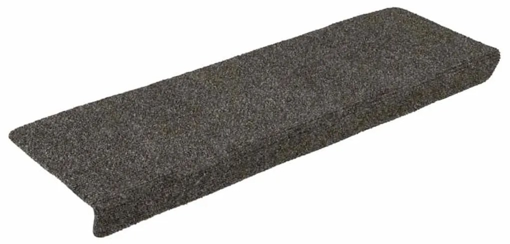 vidaXL Πατάκια Σκάλας 15 τεμ. Ανθρακί 65x21x4 εκ. Βελονιασμένο Ύφασμα