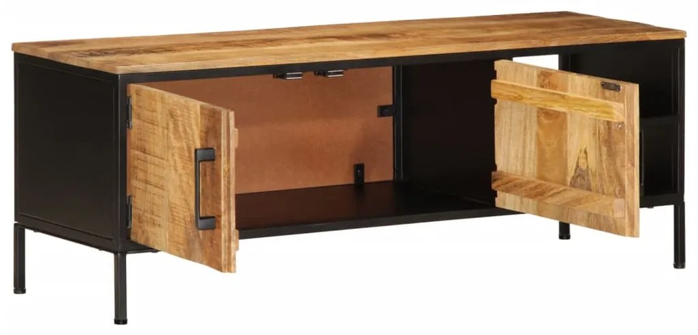 vidaXL Έπιπλο Τηλεόρασης 110x35x40 εκ. Ακατέργαστο Μασίφ Ξύλο Μάνγκο