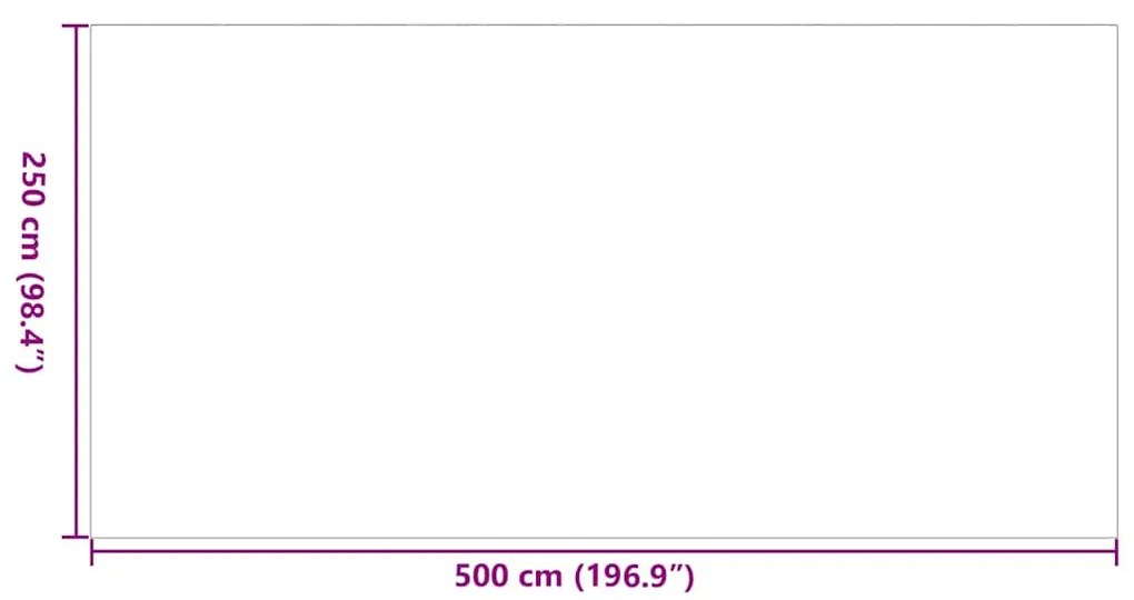 vidaXL Χαλί εξωτερικού χώρου Μαύρο και γκρι 250 x 500 cm PP