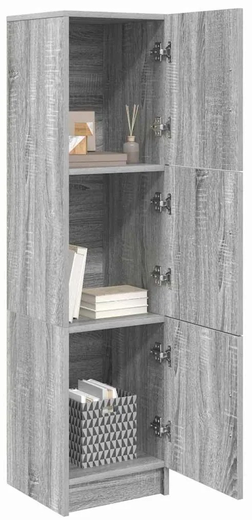 vidaXL Ψηλή Ντουλάπα Γκρι sonoma 31,5 x 32 x 124 εκ Επεξεργασμένο ξύλο