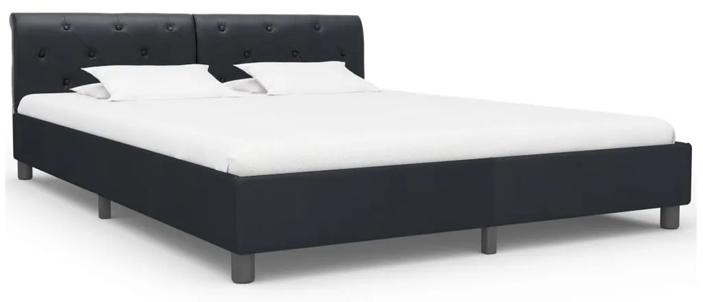 vidaXL Πλαίσιο Κρεβατιού Μαύρο 180 x 200 εκ. από Συνθετικό Δέρμα