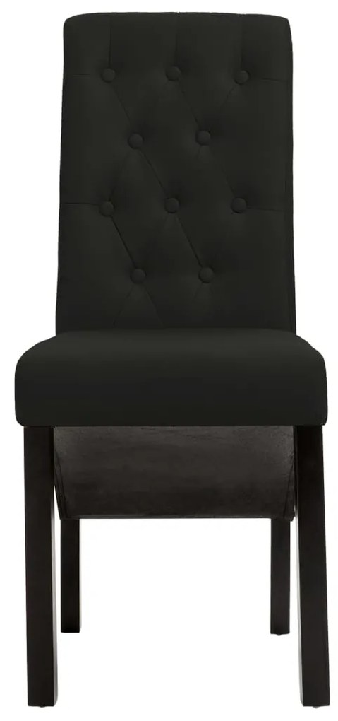 vidaXL Καρέκλες Τραπεζαρίας 4 τεμ. Μαύρες Υφασμάτινες