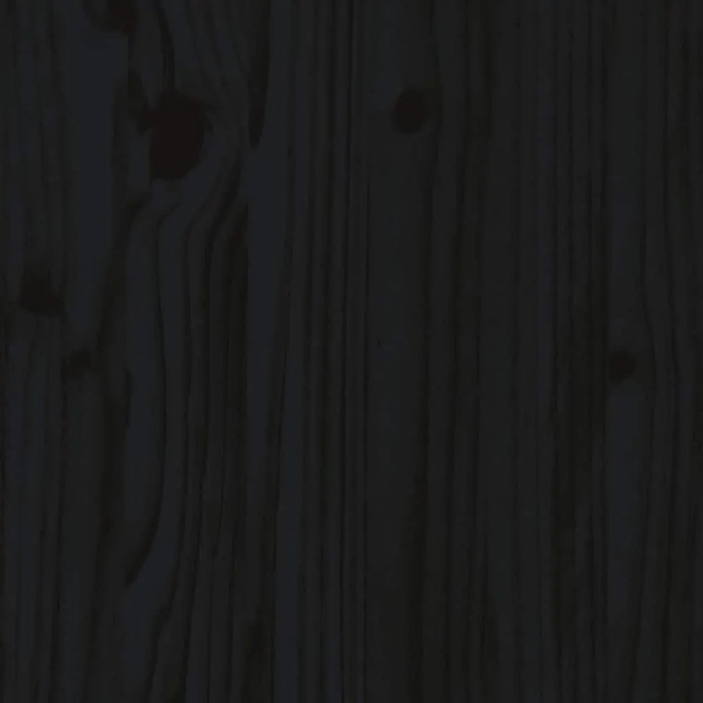 vidaXL Καναπές Μεσαίος Μαύρος 120 x 80 εκ. από Μασίφ Ξύλο Πεύκου