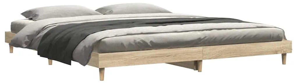 vidaXL Πλαίσιο Κρεβατιού Χωρ. Στρώμα Sonoma Δρυς 200x200 εκ. Επ. Ξύλο