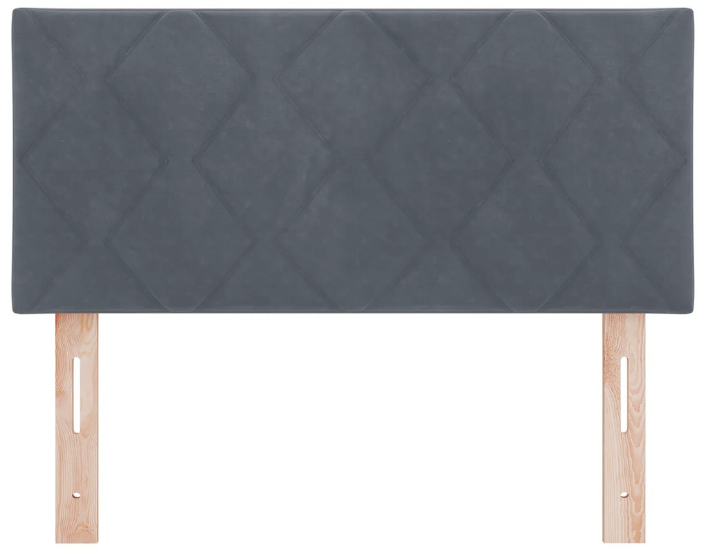 vidaXL Κεφαλάρι Diamond Block Design σε Σκούρο Γκρι, 100cm, Βελούδο