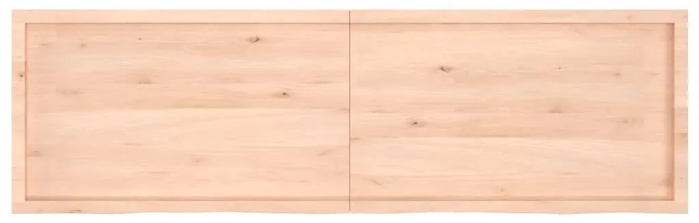 vidaXL Ράφι Τοίχου 200x60x(2-4) εκ. από Ακατέργαστο Μασίφ Ξύλο Δρυός