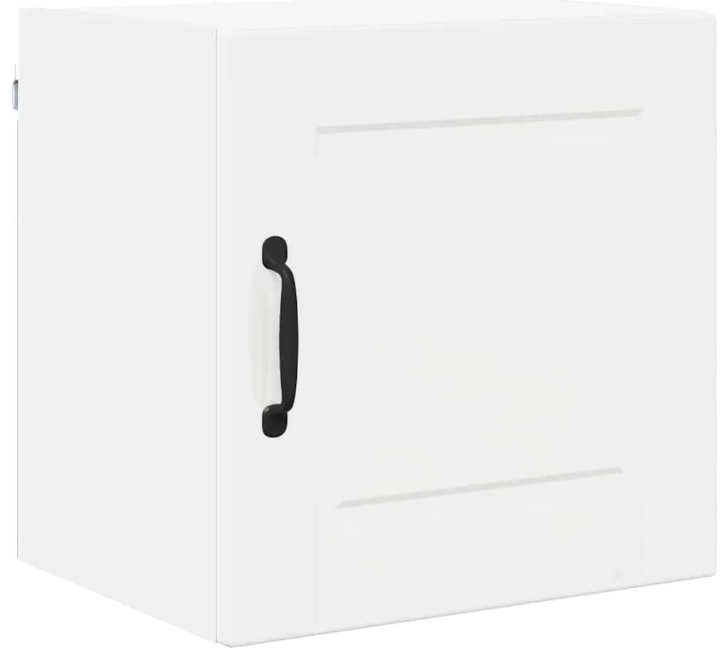 vidaXL Κρεμαστό ντουλάπι κουζίνας με ράφι 2 pcs Υψηλής γυαλάδας λευκό