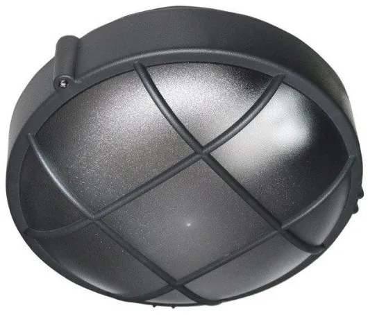 Φωτιστικό Τοίχου-Οροφής με πλέγμα Ε27 IP44 Φ22 PC Lumen-21-8051-Ανθρακί 21-8051
