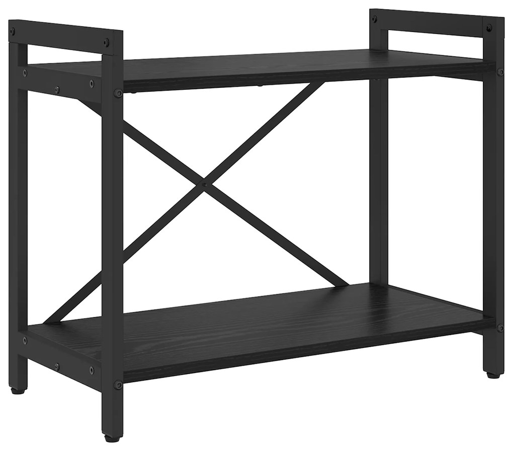 vidaXL Βιβλιοθήκη Μαύρη δρυς 60 x 30 x 48.5 εκ Επεξεργασμένο ξύλο