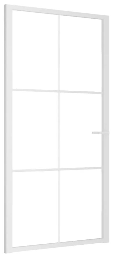 vidaXL Εσωτερική Πόρτα 102,5x201,5 εκ. Λευκή ESG Γυαλί και Αλουμίνιο