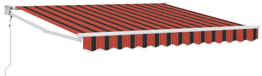 vidaXL Ανασυρόμενη Τέντα Πορτοκαλί και Καφέ 350x250 εκ.
