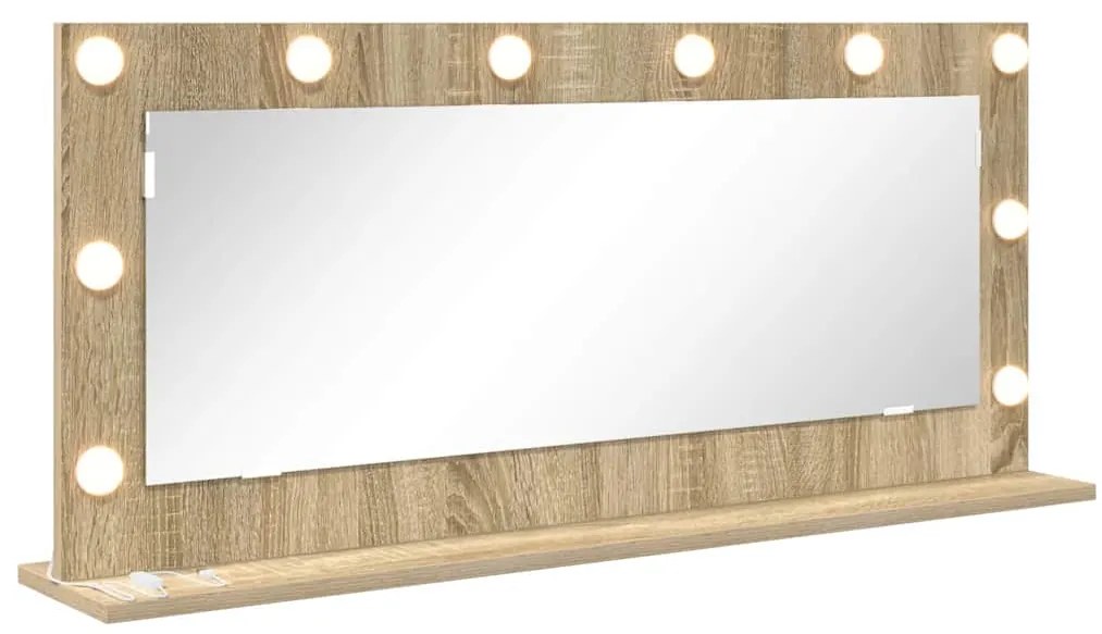 vidaXL Καθρέφτης τουαλέτας με καθρέφτη Δρύς Sonoma 100 x 45 x 18 εκ.