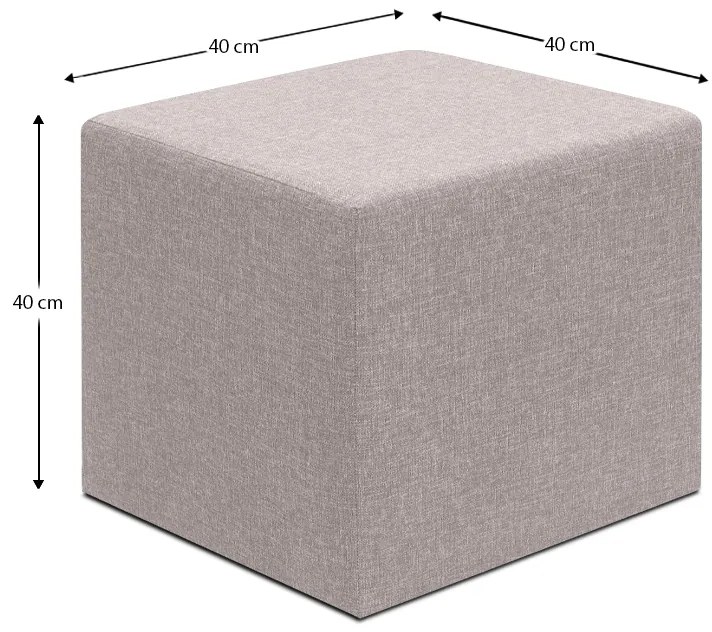 Σκαμπώ Linda Megapap υφασμάτινο χρώμα μπεζ 40x40x40εκ. - GP043-0103,4