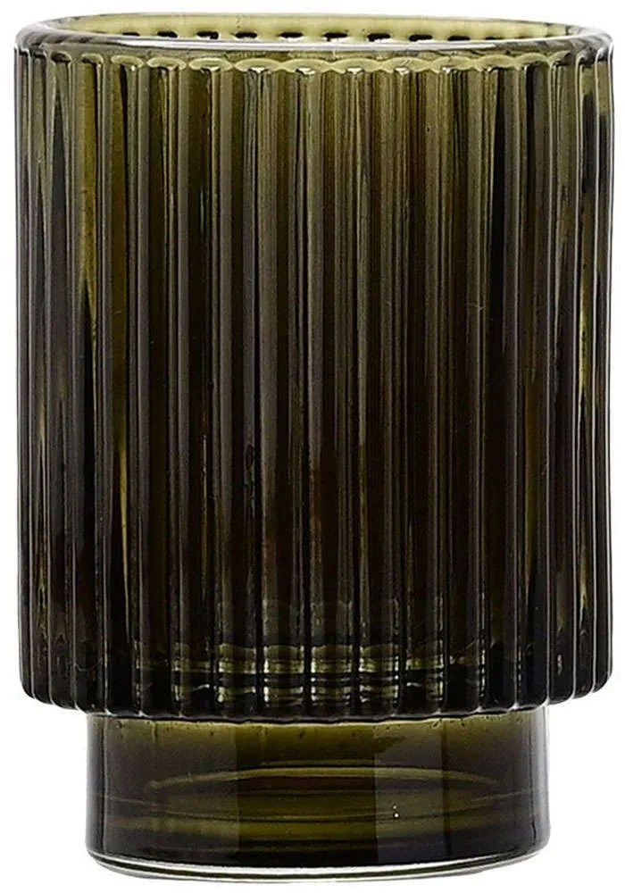 Ποτηροθήκη Glass 02-14889 7,5x7,5x9,7cm Olive Estia Glass