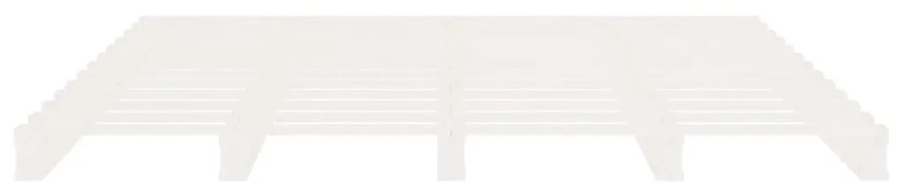 Πλαίσιο Κρεβατιού άσπρο 140 x 190 εκ. από Μασίφ Ξύλο Πεύκου - Λευκό