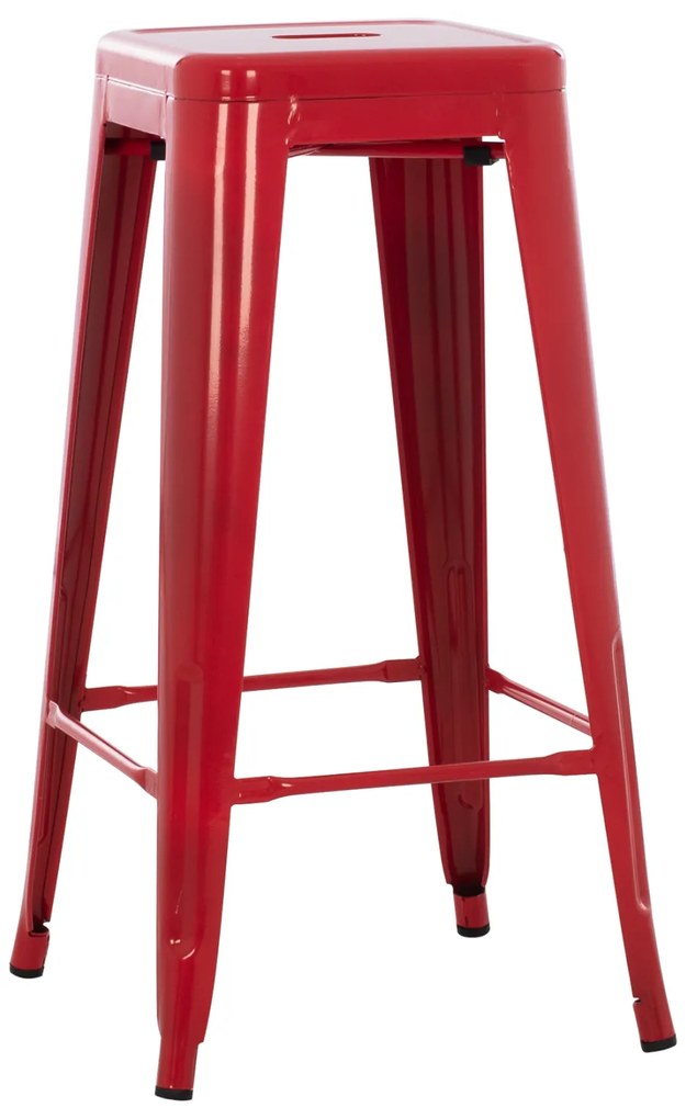ΣΚΑΜΠΟ BAR ΜΕΤΑΛΛΙΚΟ MELITA ΣΕ ΚΟΚΚΙΝΟ HM8642.04 43x43x78Y εκ.