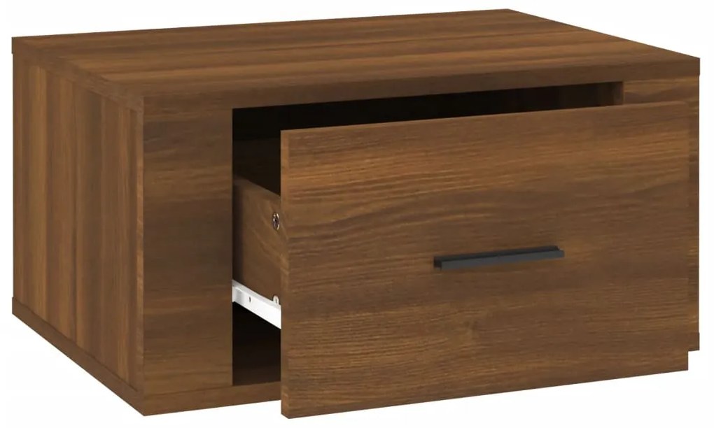 vidaXL Κομοδίνο Επιτοίχιο Καφέ Δρυς 50x36x25 εκ.