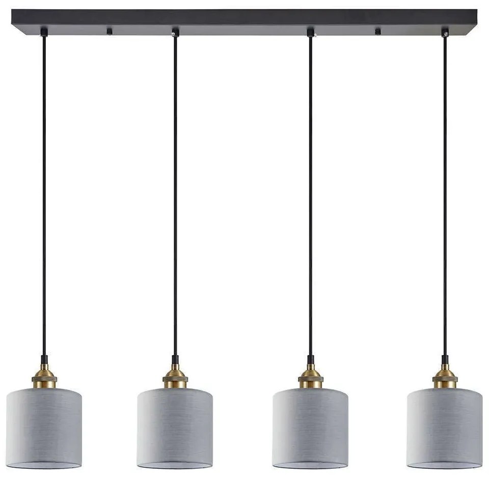 Φωτιστικό Οροφής - Ράγα Adept 77-8738 85x14x300cm 4xE27 60W Multi-Grey Homelighting