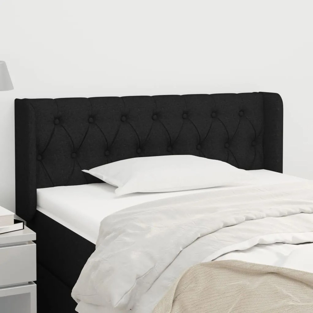 vidaXL Κεφαλάρι με Πτερύγια Μαύρο 103x16x78/88 εκ. Υφασμάτινο